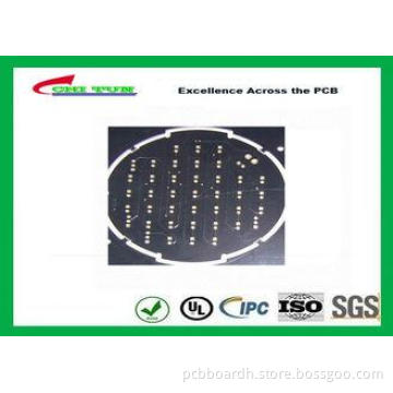 Black Solder Mask Round 2 Layer PCB Surface Treatment HASL